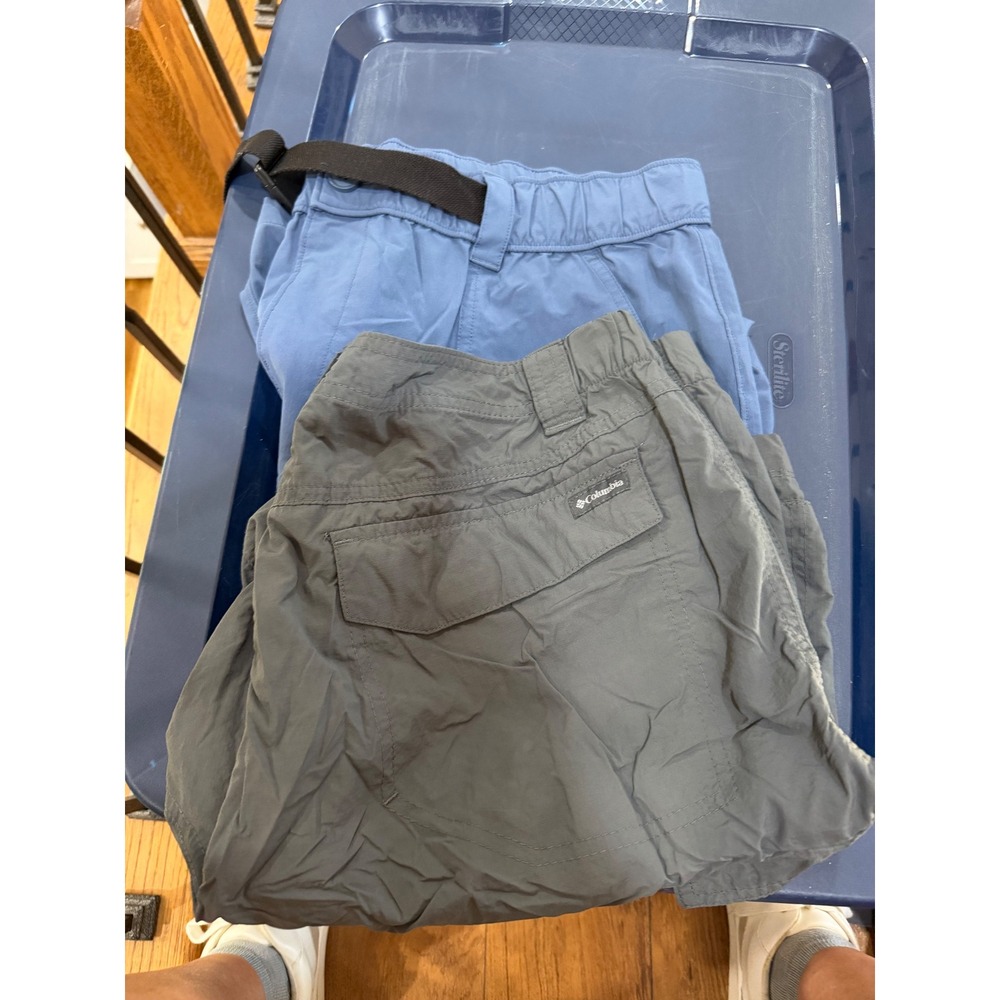 Columbia Sonoma Mens Cargo Hiking Shorts Bundle Size 40 Grey Blue 2 Pairs